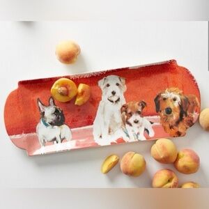Anthropologie x Sally Muir Dog a Day Novelty Dogs Ceramic Serving Platter.